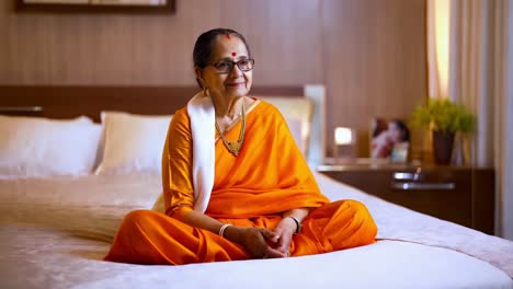 senior indian woman in a saree