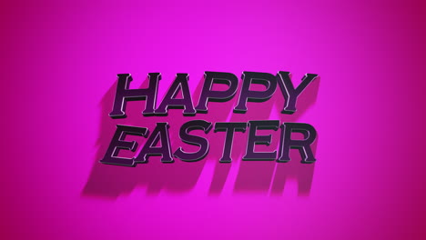 Cartoon-Happy-Easter-text-on-pink-gradient