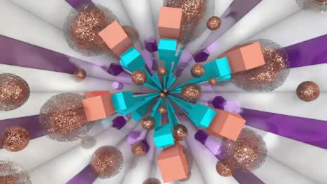 abstract geometric shapes in 3d rendering