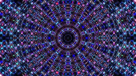 abstract kaleidoscope shining beautiful red blue line smooth motion with shining light motion