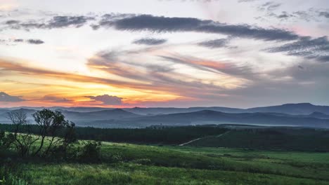 sunset in south africa, timelapse