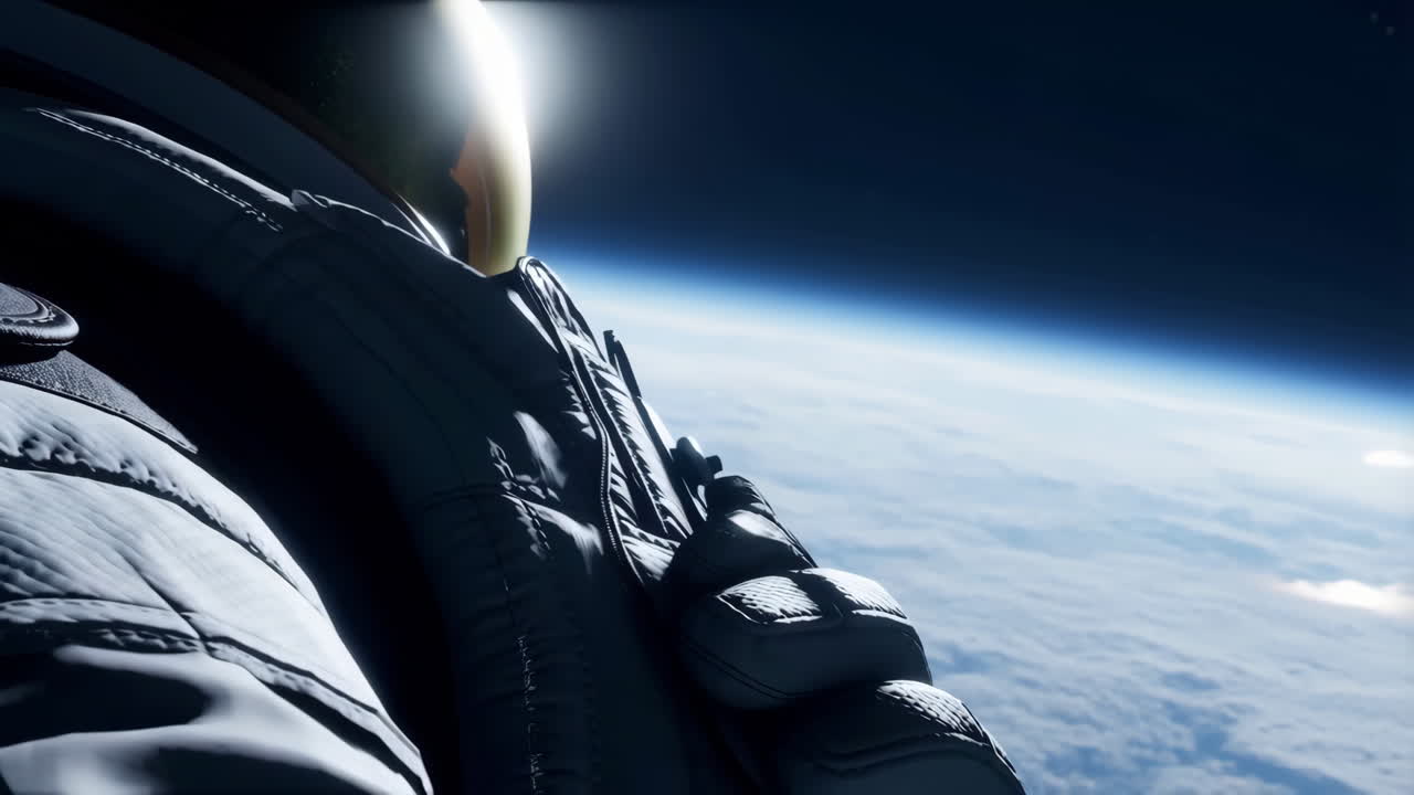 우주에서 우주비행사