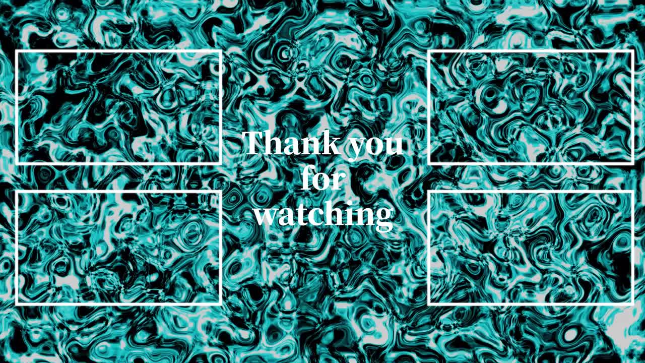 액체 금속 이동 엔드 카드 엔딩 스크린 모션 그래픽