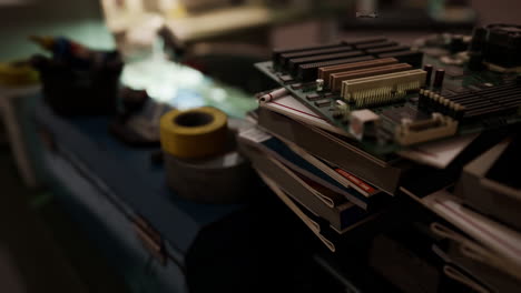 un tiro antiguo de tecnología obsoleta.