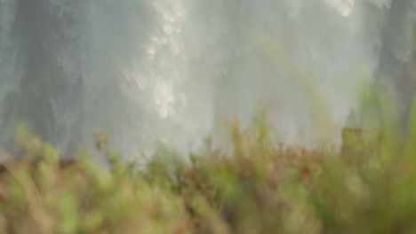 victoria falls zimbabwe water flowing closeup in slow motion