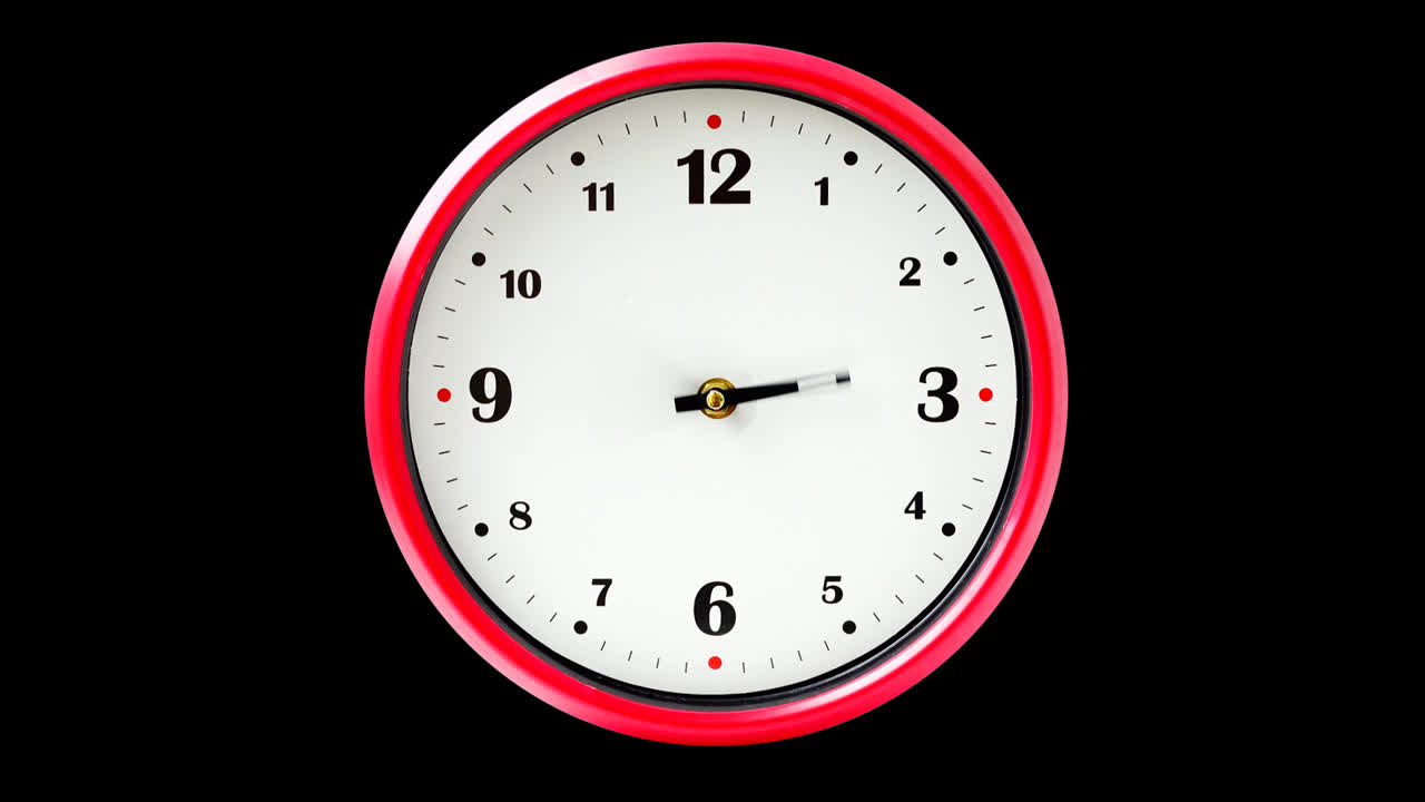 Shooting of hours. Time lapse. Alpha channel included. Shooting of the dial of hours