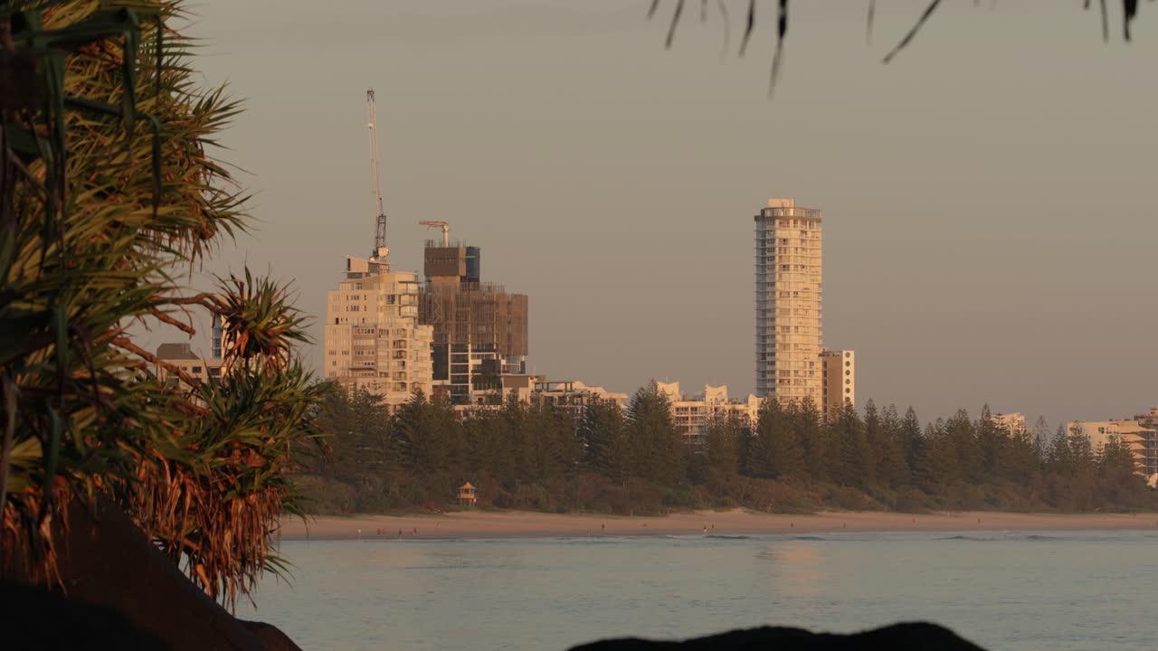 Coastal Cityscape at Sunrise