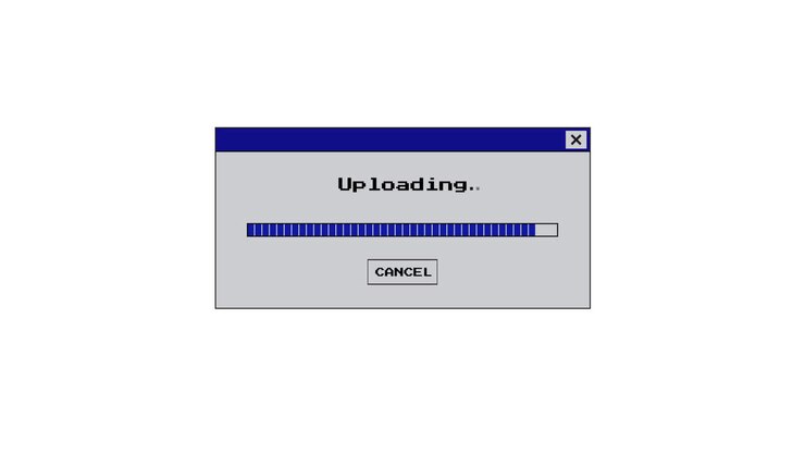 Retro Computer Interface Uploading Progress Bar Animation