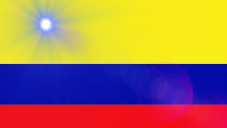 animation of light spots over flag of colombia