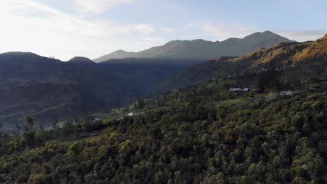 Stunning-aerial-footage-taken-high-in-the-mountains-of-Papua,-Indonesia