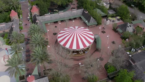 Aerial-view-of-carousel-at-Audubon-zoo-in-New-Orleans