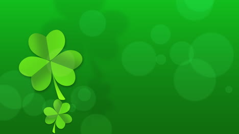 motion green shamrocks with patricks day 14