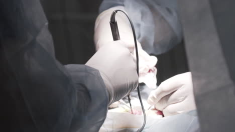 surgical procedure in operating room