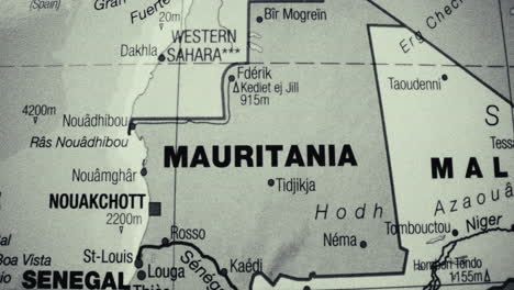 map of mauritania and surrounding countries in africa