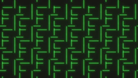 unas líneas verdes de neón sobre un fondo negro