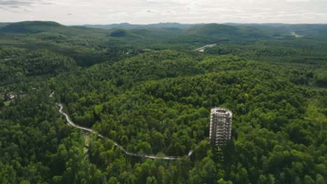 Beautiful-wooden-tower-hiking-trail