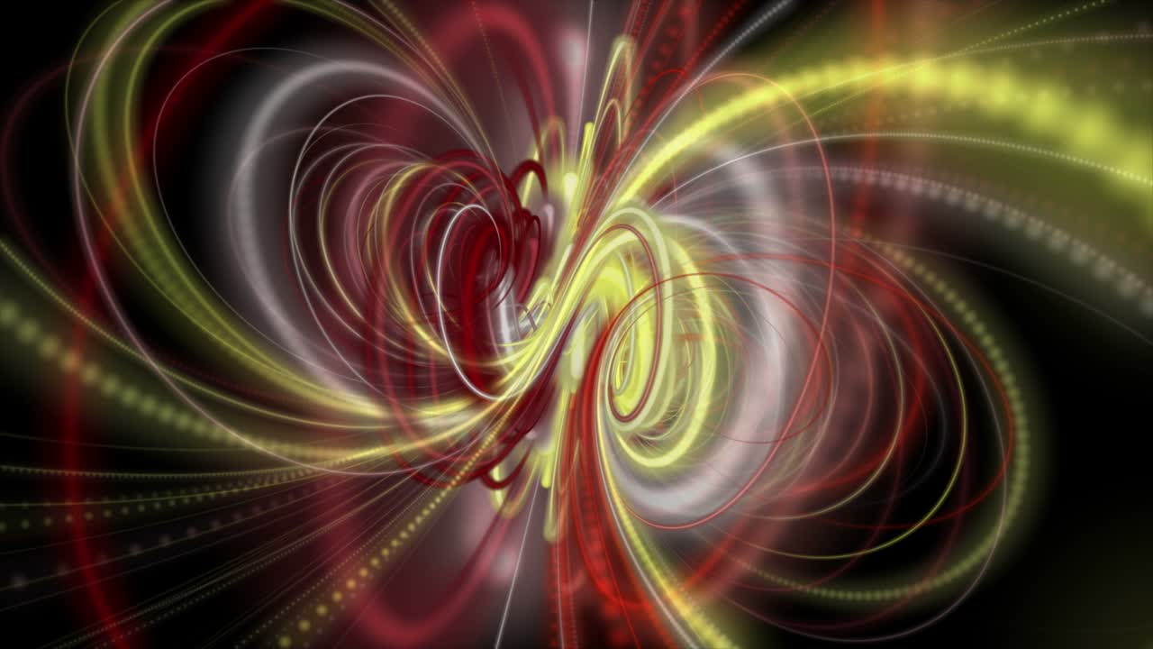 animación futurista con objeto de rayas de partículas en cámara lenta, 4096x2304 bucle 4k