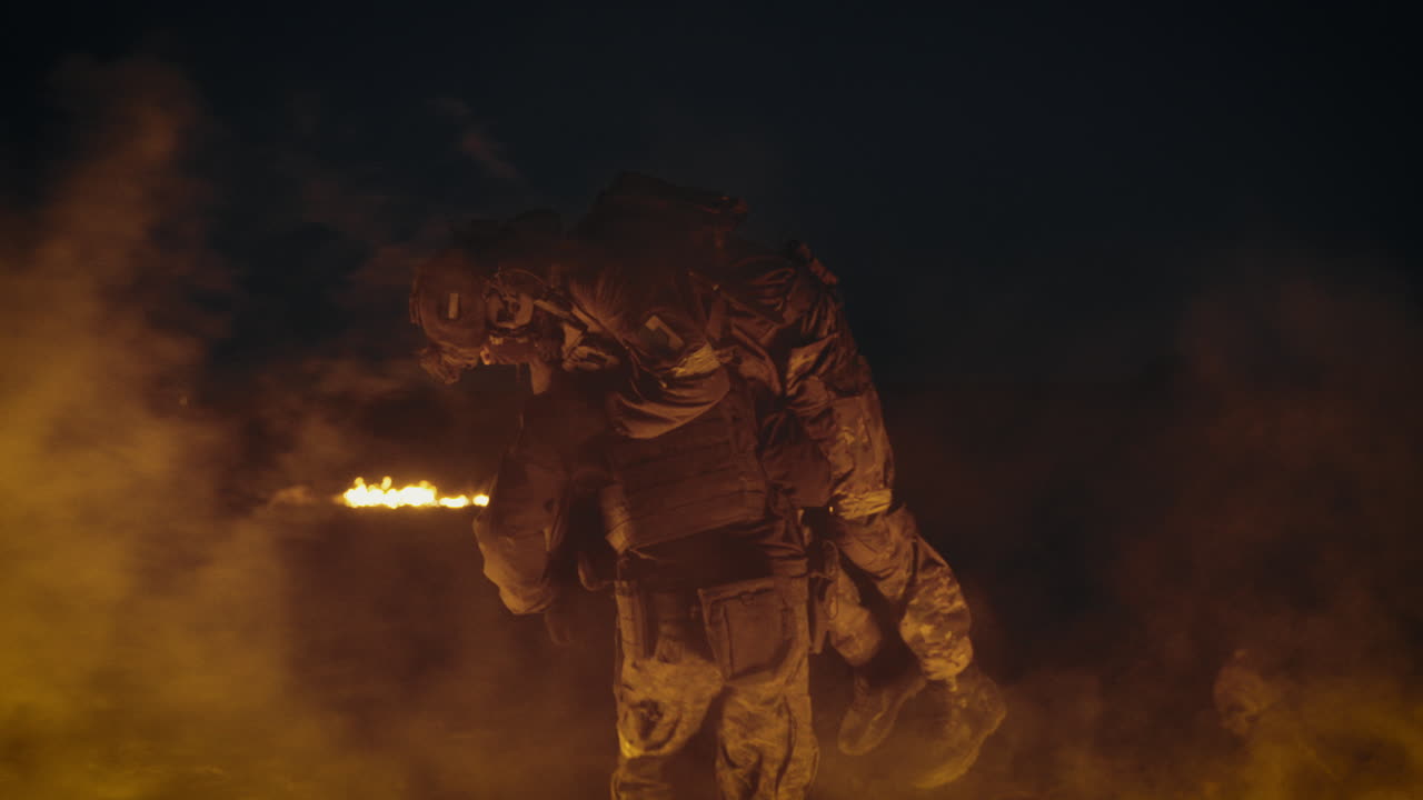 Nighttime Military Rescue Operation