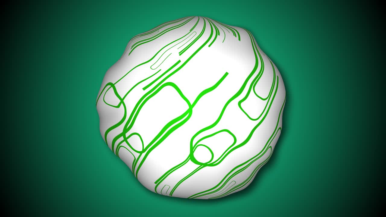 추상적인 줄무 구가 회전하는 애니메이션.