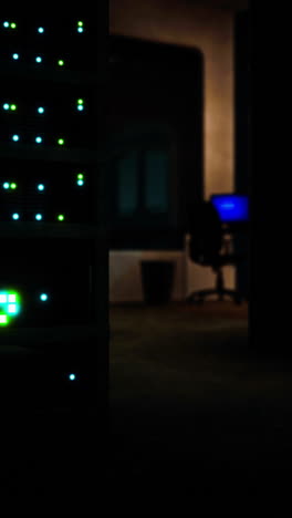 clean industrial interior of a data server room with servers