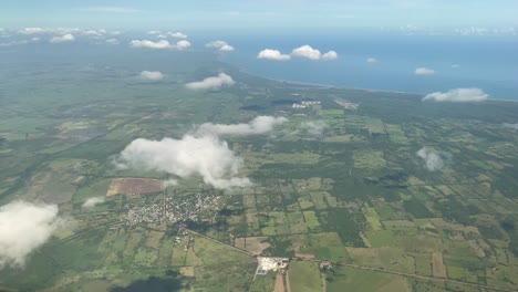 veracruz puerto city vu d'un avion, vol de paysage au-dessus des nuages