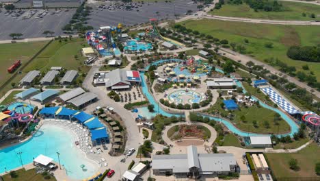 drone video of the typhoon texas water park in katy texas