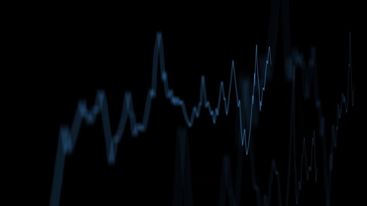 Animation of cloud computing icons with electronic devices on digital data waveform