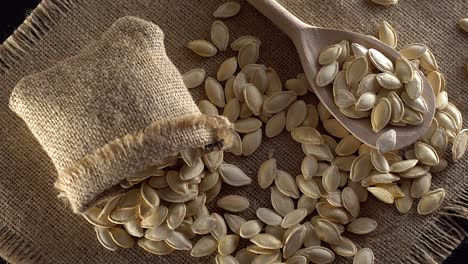 pumpkin seeds close up.