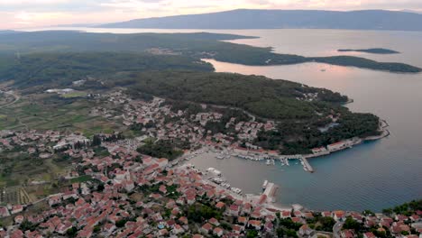 european vacation spot for tourists - jelsa city on croatia coast