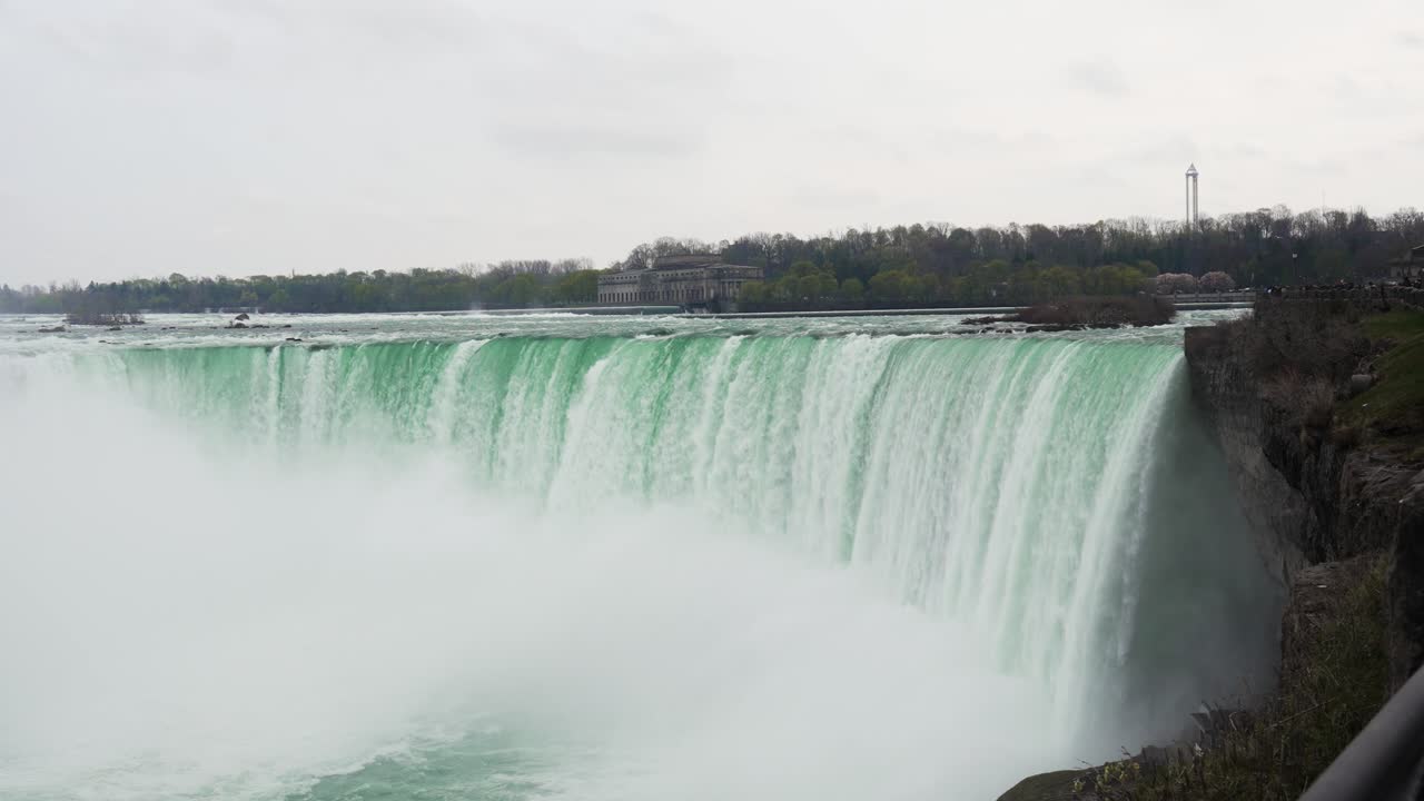 A stunning stock video capturing the magnificence of Niagara Falls, one of the most iconic natural wonders in Ontario, Canada.