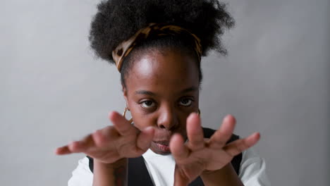 model posing in a studio