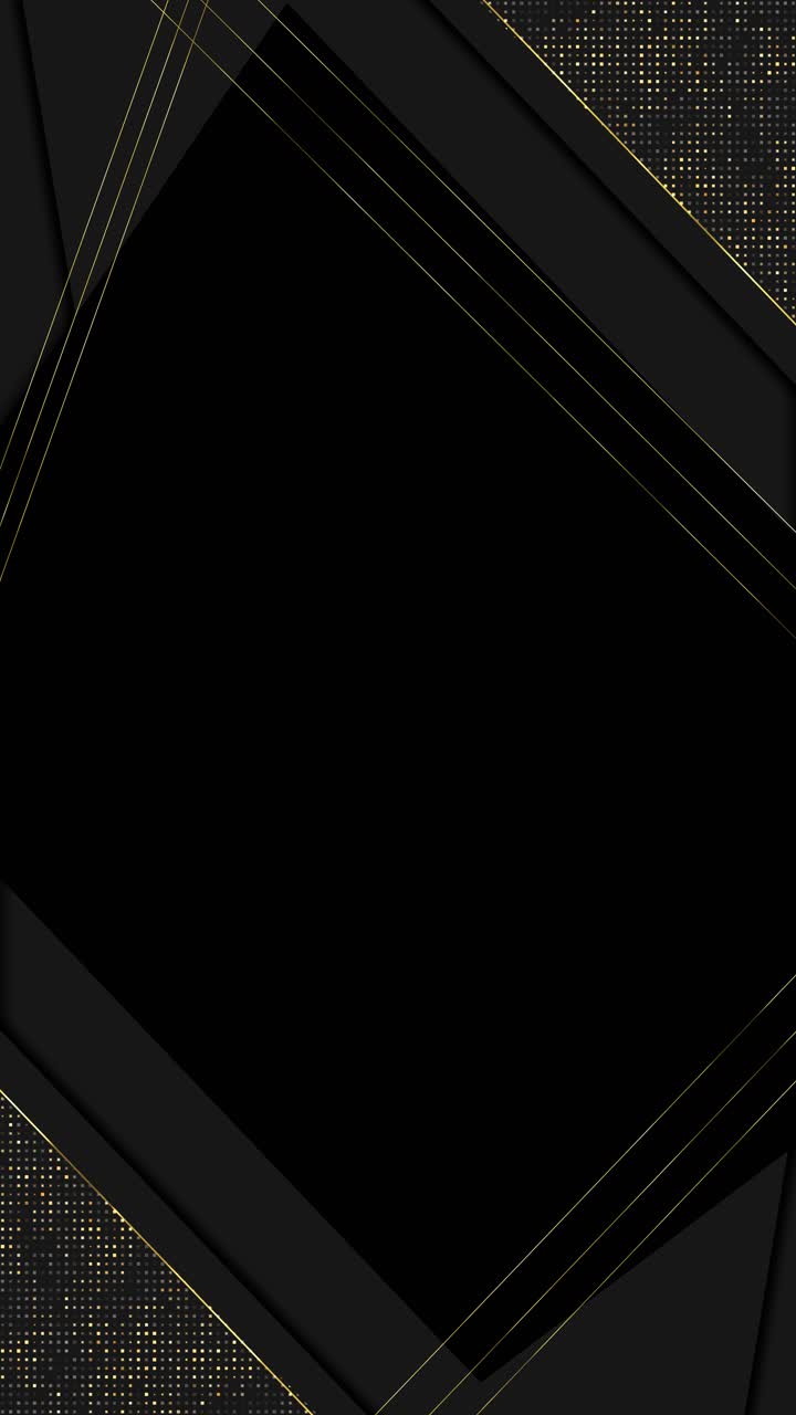 Luxury glitter shapes golden lines elegant wavy gold line pattern on black background minimal motion