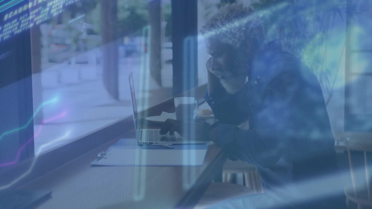 Man lifting smartphone starting call placing phone beside keyboard while typing code reviewing data