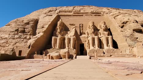 observing the abu simbel temple in aswan, egypt, has grandeur and historical significance, and evokes a sense of awe and admiration for ancient civilization