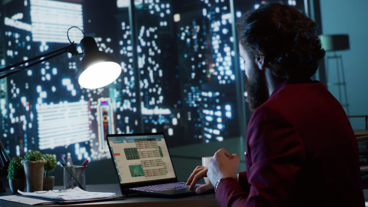 Analyst reviewing authorized financial records and practices