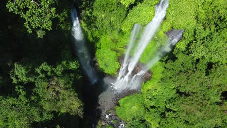 Aerial-4K-Drone-Footage:-Majestic-Sekumpul-and-Fiji-Waterfalls,-Singaraja,-North-Bali