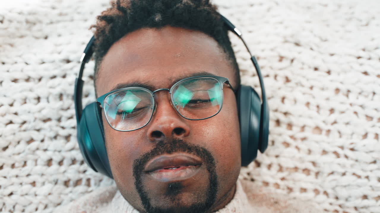 Man Relaxing with Headphones