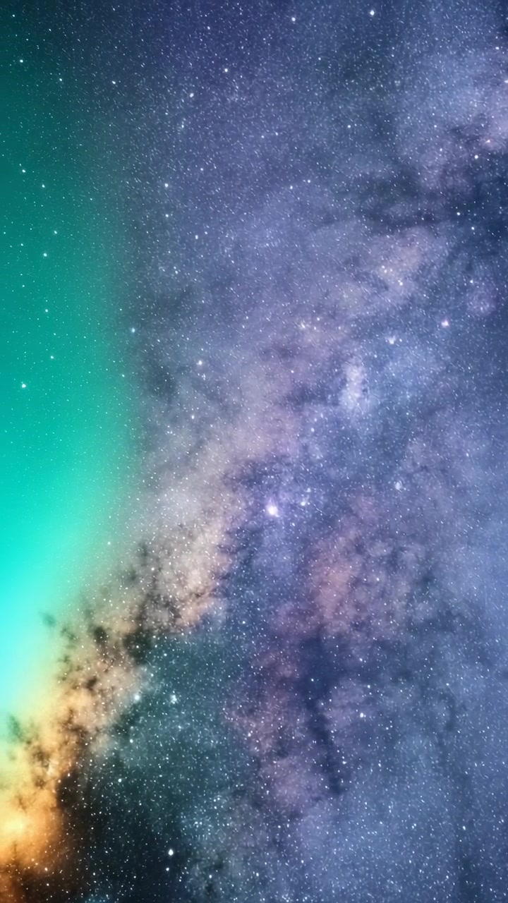 Milky Way Galaxy in a Twinkling Night Sky