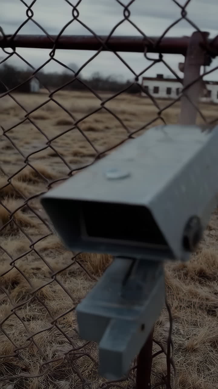Abandoned Building and Dry Field