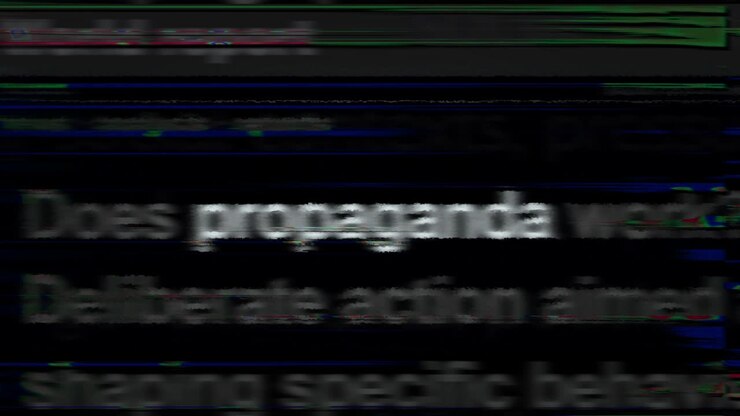 Titoli di notizie dei media con propaganda in loop continuo