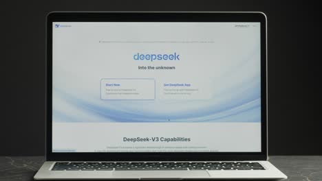 deepseek v3 software on laptop