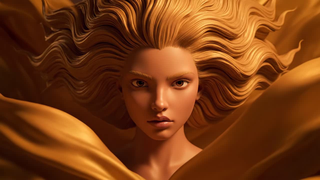Golden Woman Portrait