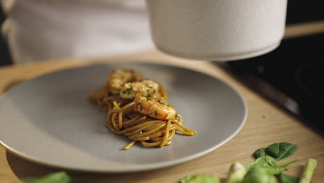 shrimp and noodles