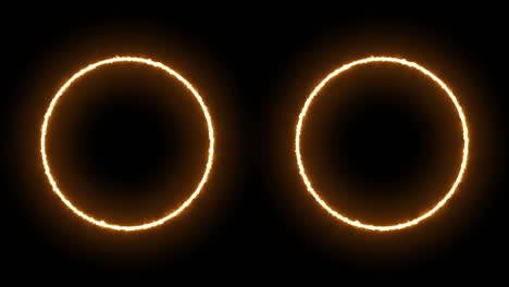 orange ring glowing electric animation motion graphics