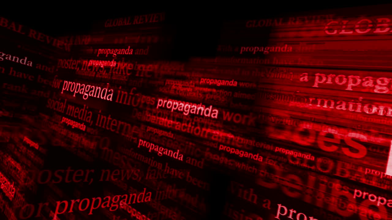 titulares de noticias medios con propaganda sin problemas en bucle