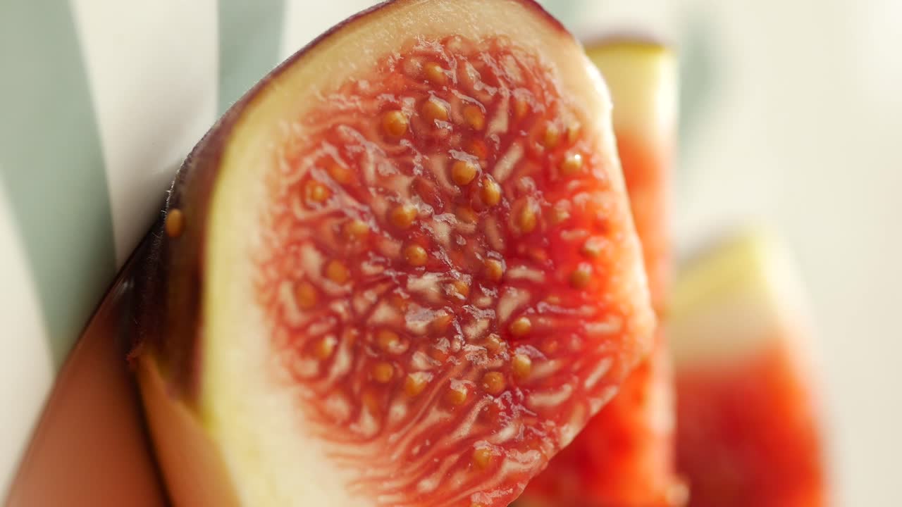 Close-up of a ripe fig