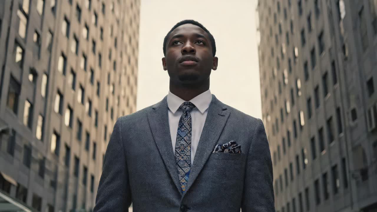 Man in Suit in Urban Setting