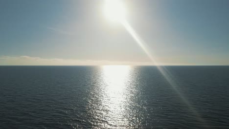 Aerial-view-of-empty-ocean-on-a-clear-day