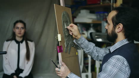 sculpting a portrait
