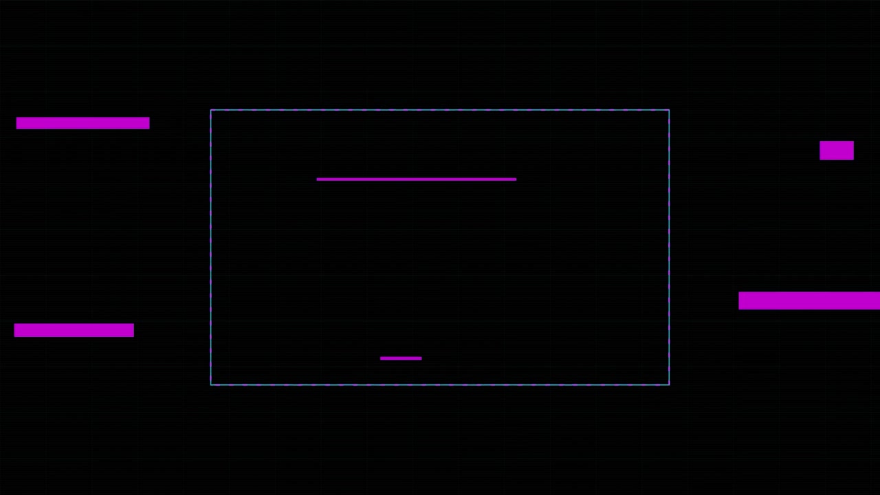 Abstract Digital Glitch Background with Pulsing Geometric Frame